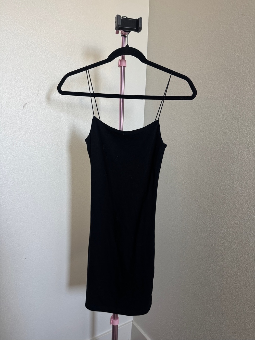 Zara Black Spaghetti Strap Bodycon Mini Dress